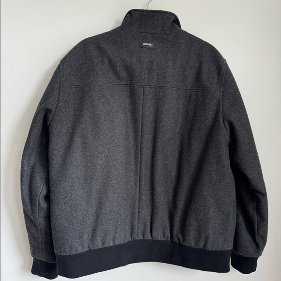 Calvin Klein Men's Wool Bomber Jacket With Knit Trim - Picture 4 of 6